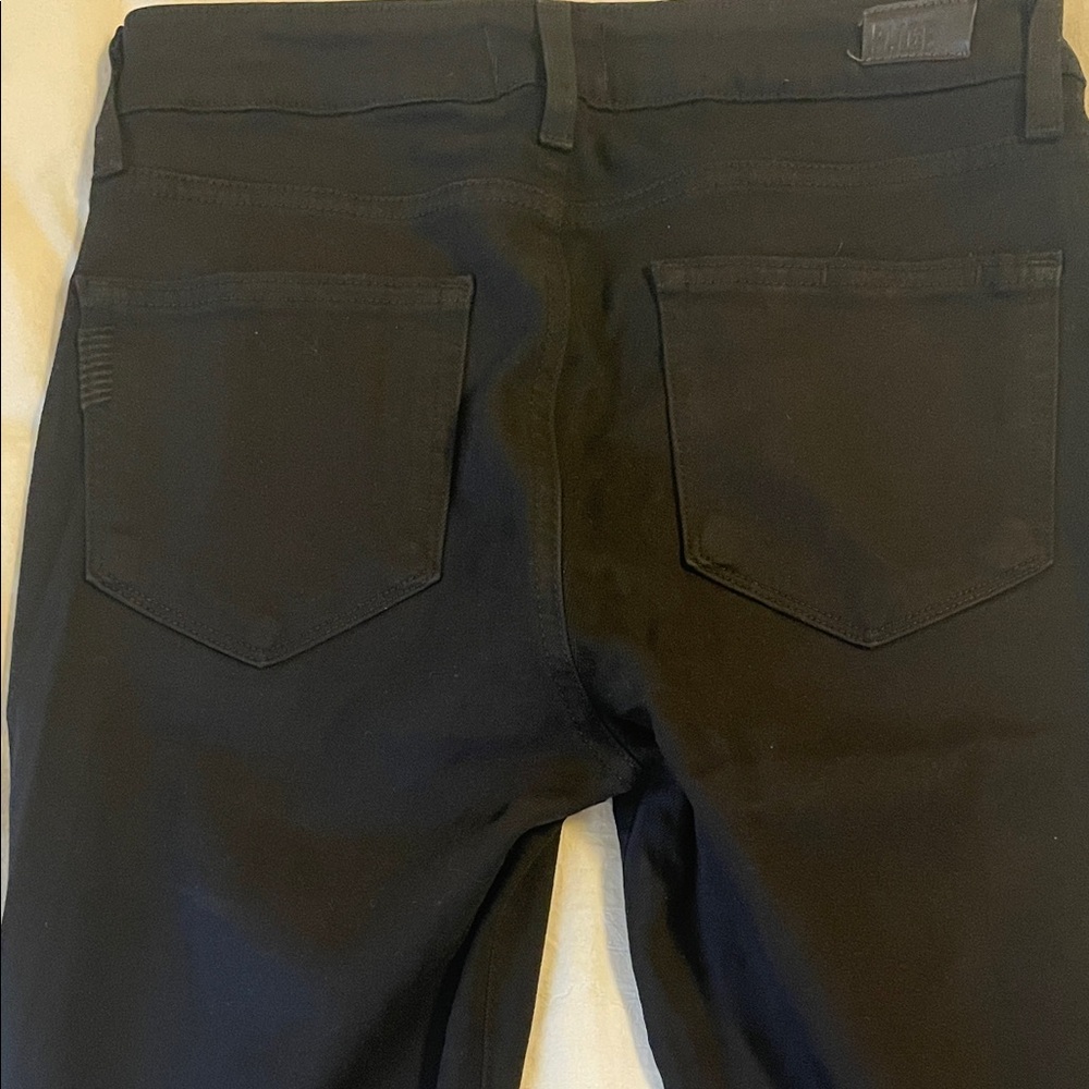 PAIGE Women's Ankle Cropped Black Jeans - Picture 3 of 3